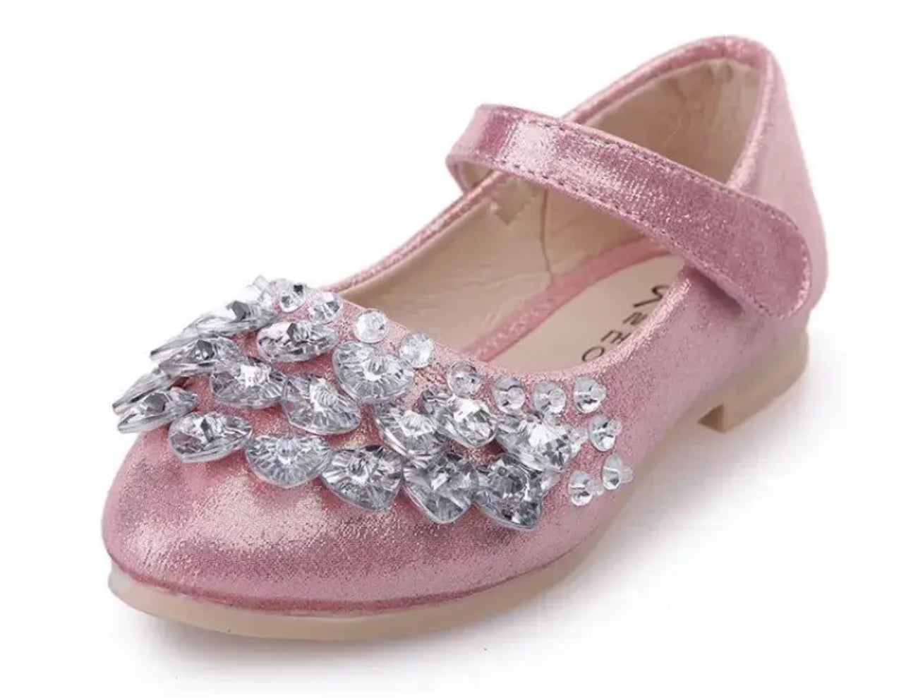 Zapatos planos de princesa con cristales brillantes para niñas