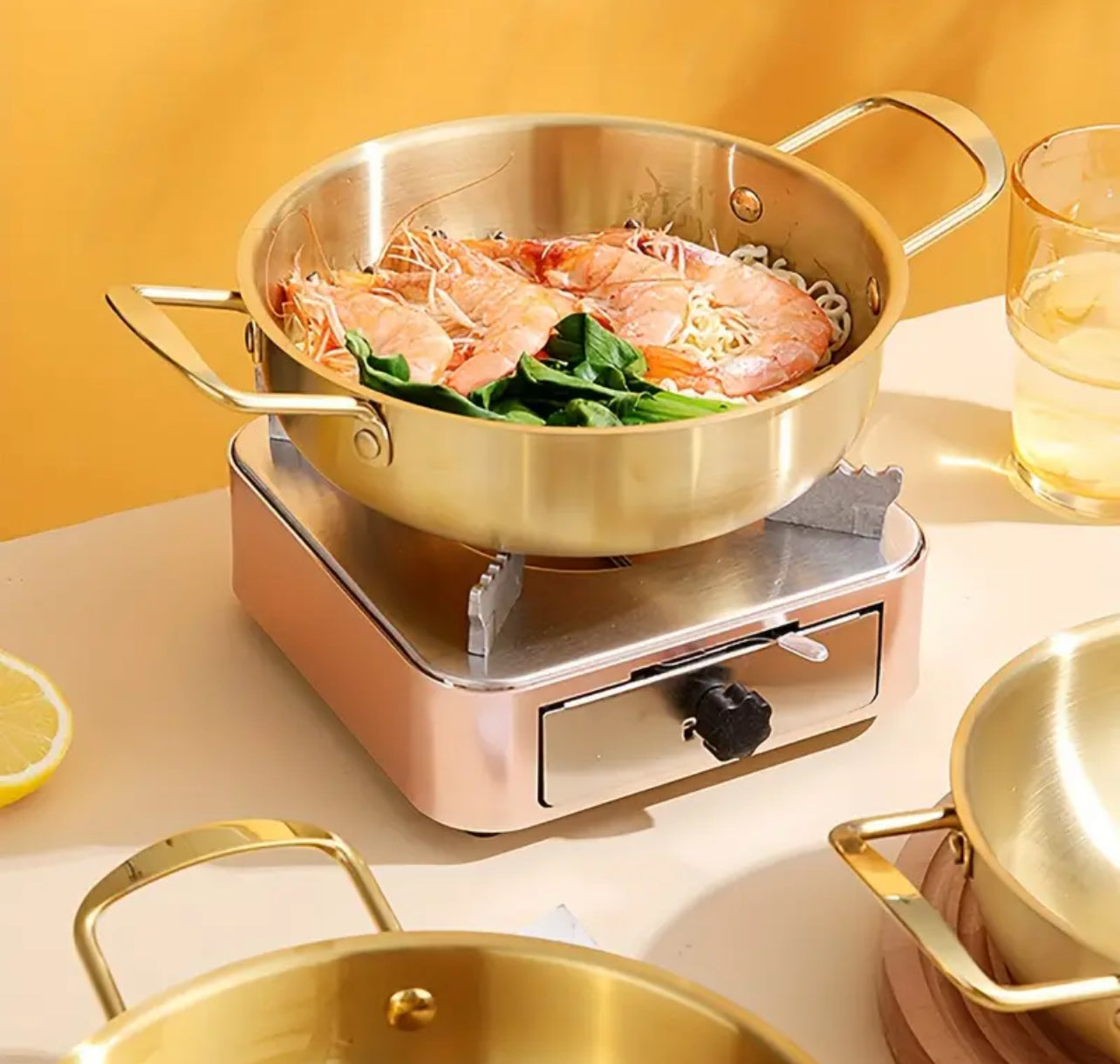 1pc Stainless Steel Korean-style Pot, Seafood Plate, Posh ♥️ Home Collection