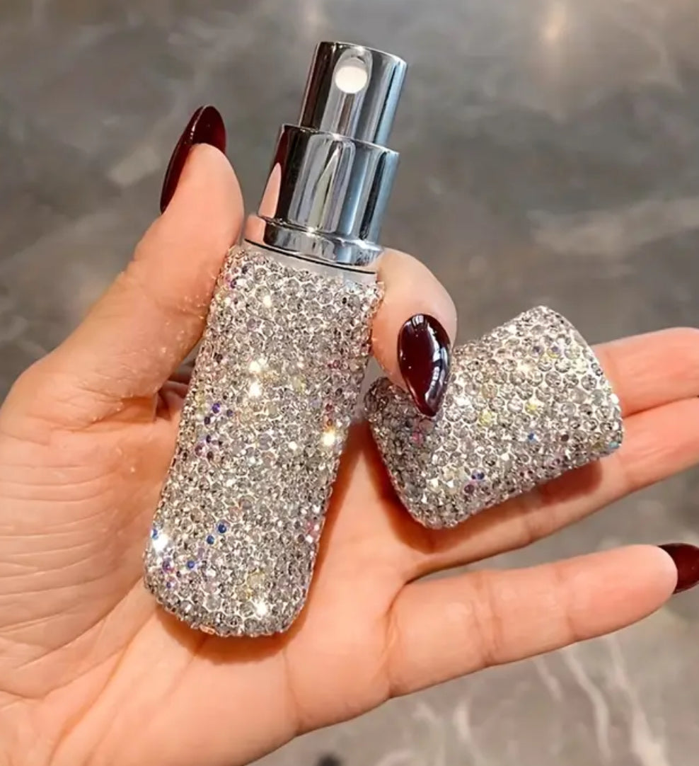 1pc High-grade “Bling” Car Refillable Atomizer Perfume Spray Bottle