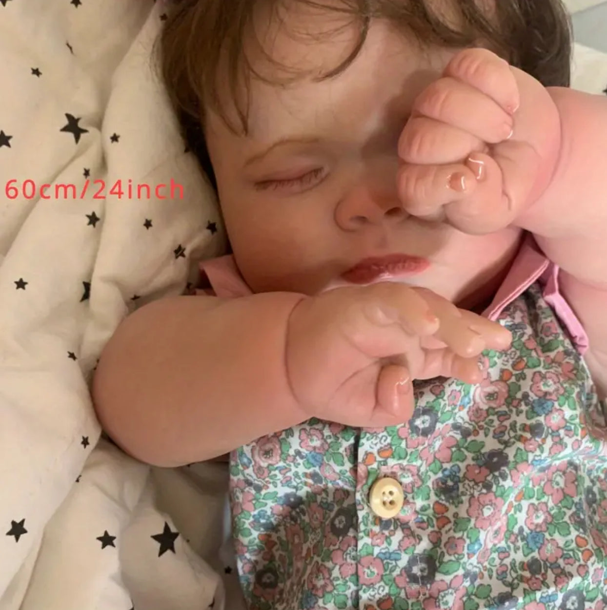 “Rose” 24inch Sleeping Reborn Baby Doll With Soft Silicone Skin, Newborn