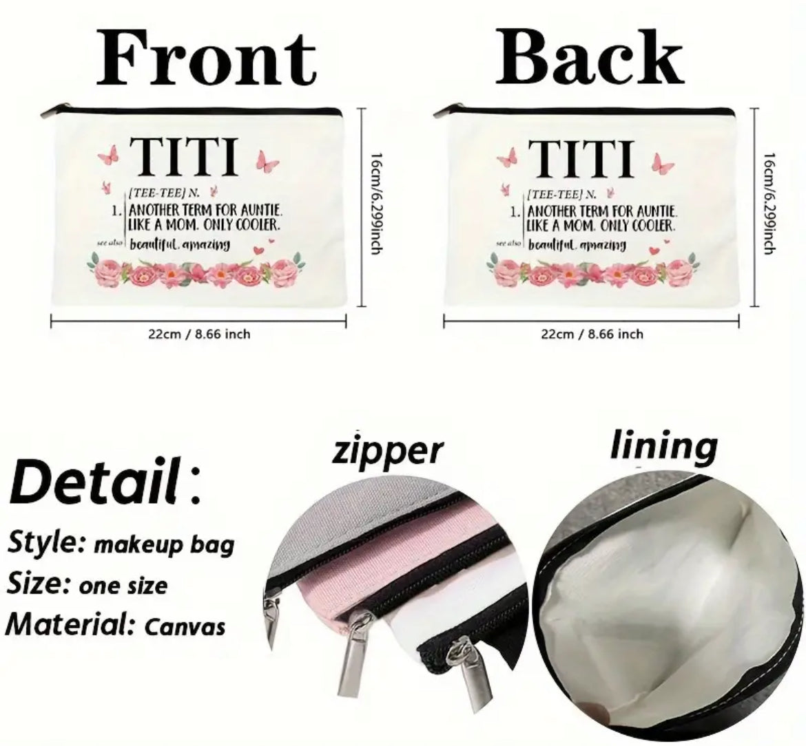 TITI 🩷Funny Aunt Gifts Makeup Bag