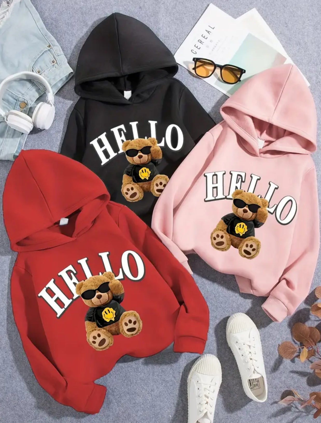 Modish Kids Boutique 🧸Trendy Hoodie, Casual Slightly Stretch Long Sleeve Hooded Sweatshirt