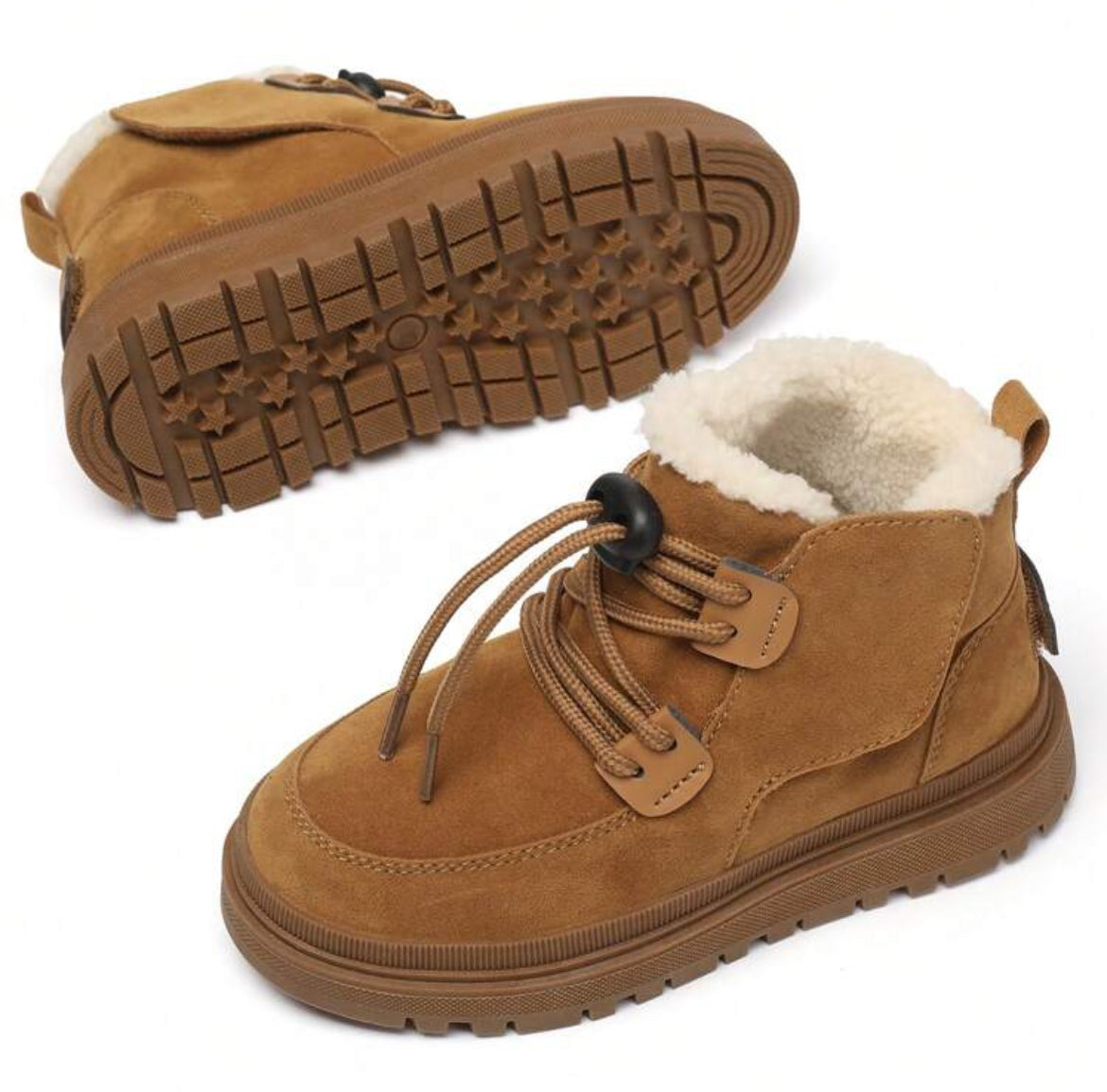 Kids Warm Plush Lined Snow Boots, Gender Neutral 🧸