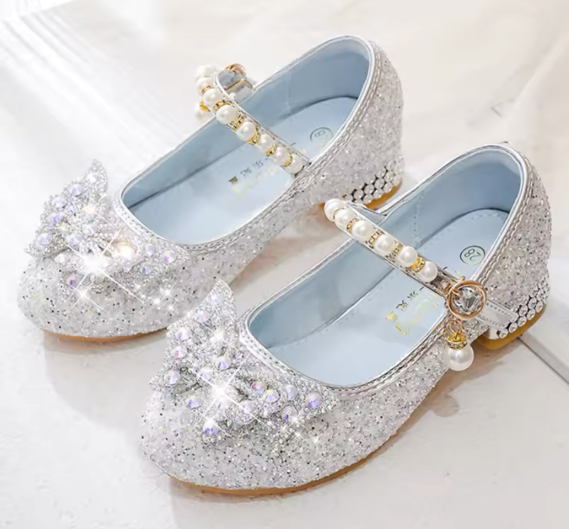 Butterflies & Glitter Crystals Girls Shoes