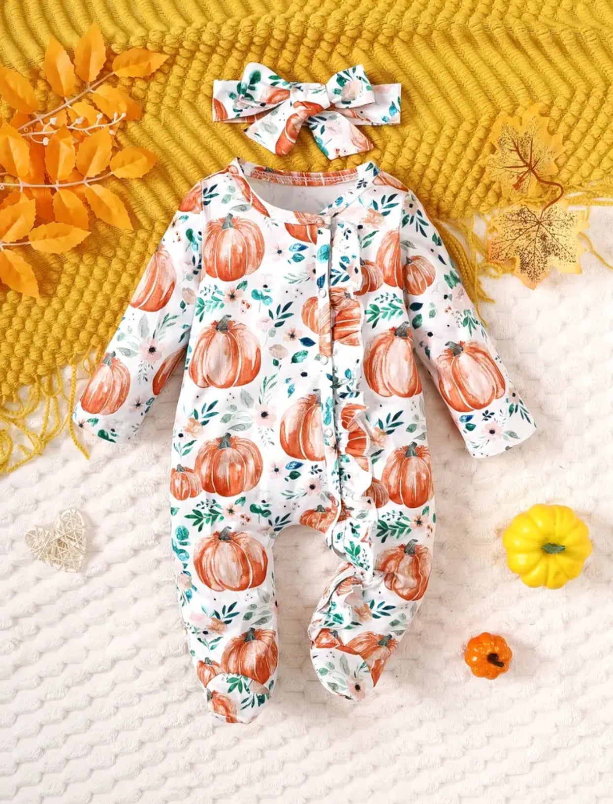 Girls, Infant Romper & Jumpsuit - Long Sleeve Onesie