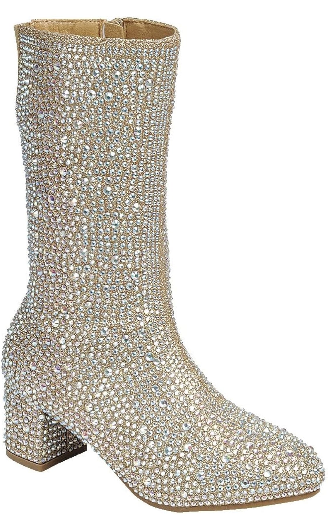 Girls “Swifty Rhinestone” Side Zipper, Chunky Heeled Boots ♥️🎤🎼