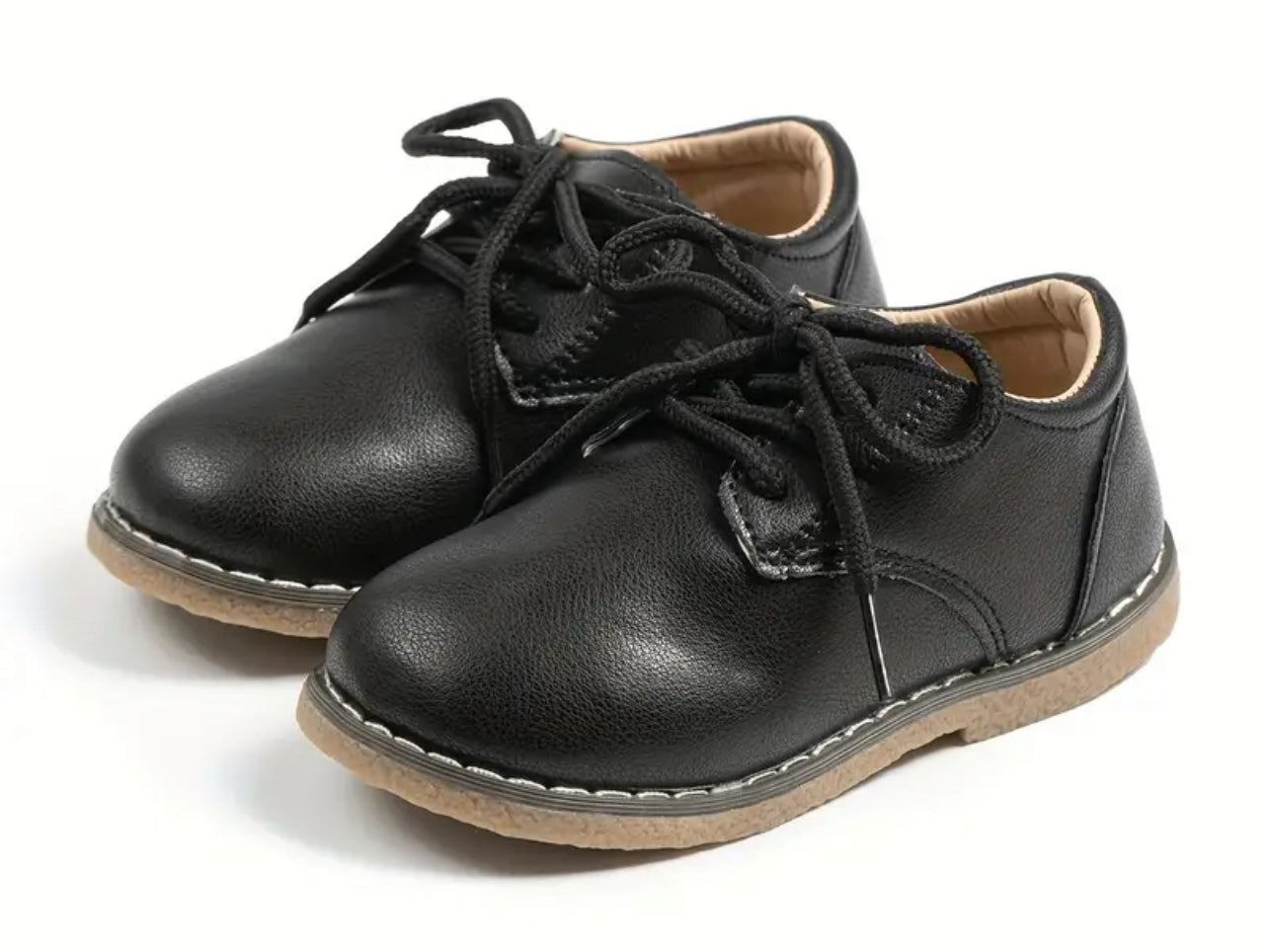 Casual Solid Color Lace Up Loafer Shoes For Boys