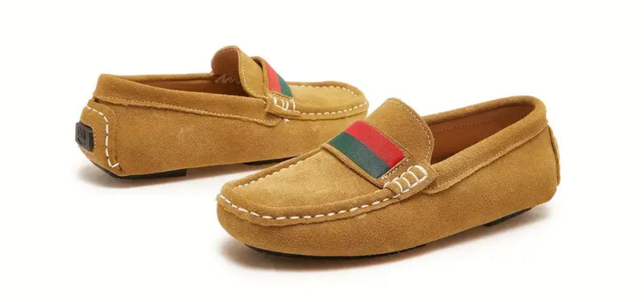 Boy's Loafer Shoes, Casual Slip-On Low Top