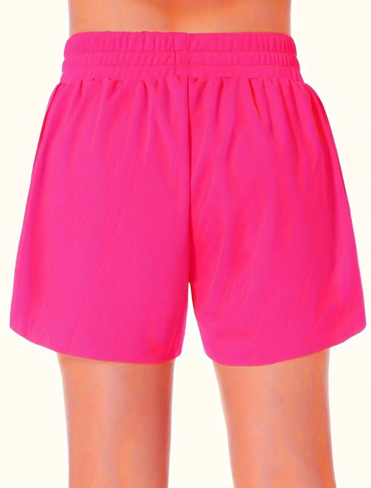 Teens, Solid Stretchy Skorts Comfy Bow Decor Skirt