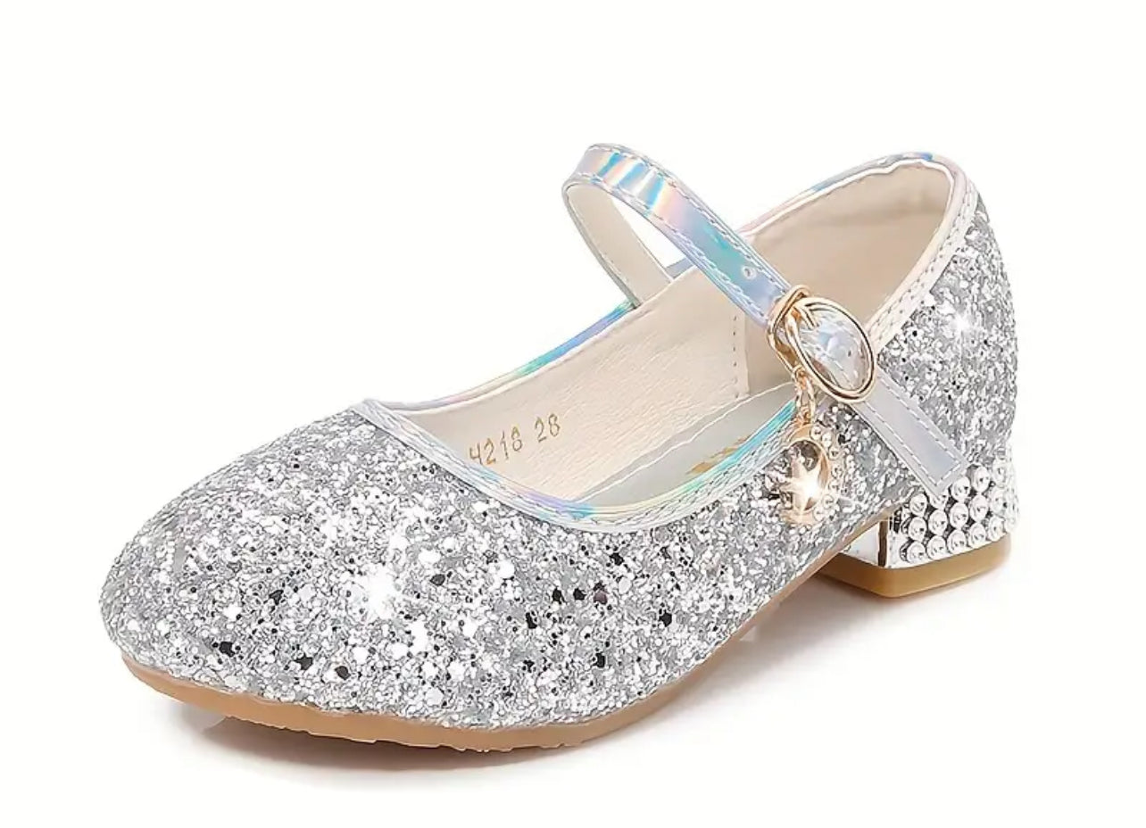 “Stunning Sequin Princess” High Heel Shoes for Girls, Lightweight