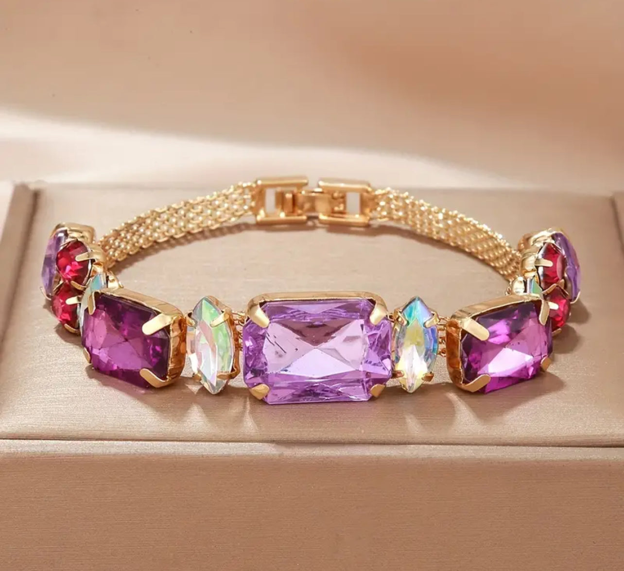Colorful Gemstones, Tennis Bracelet For Women & Girls
