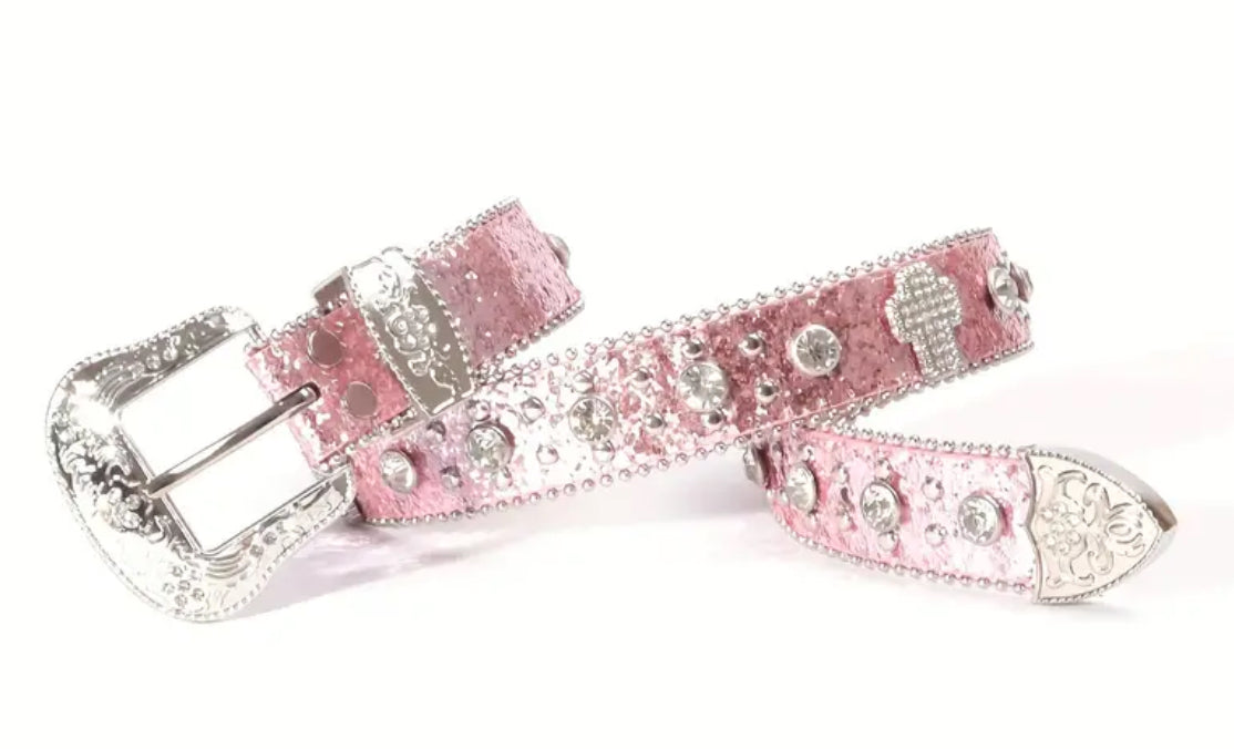 “Western Kids” Cross Rhinestone Belt