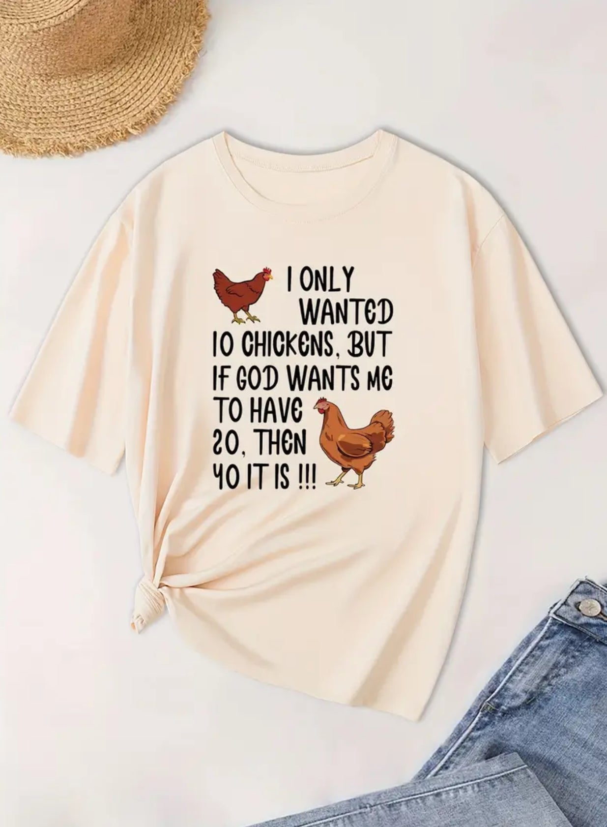 I Only Wanted 10 Chickens T-Shirt, Plus Posh 💋