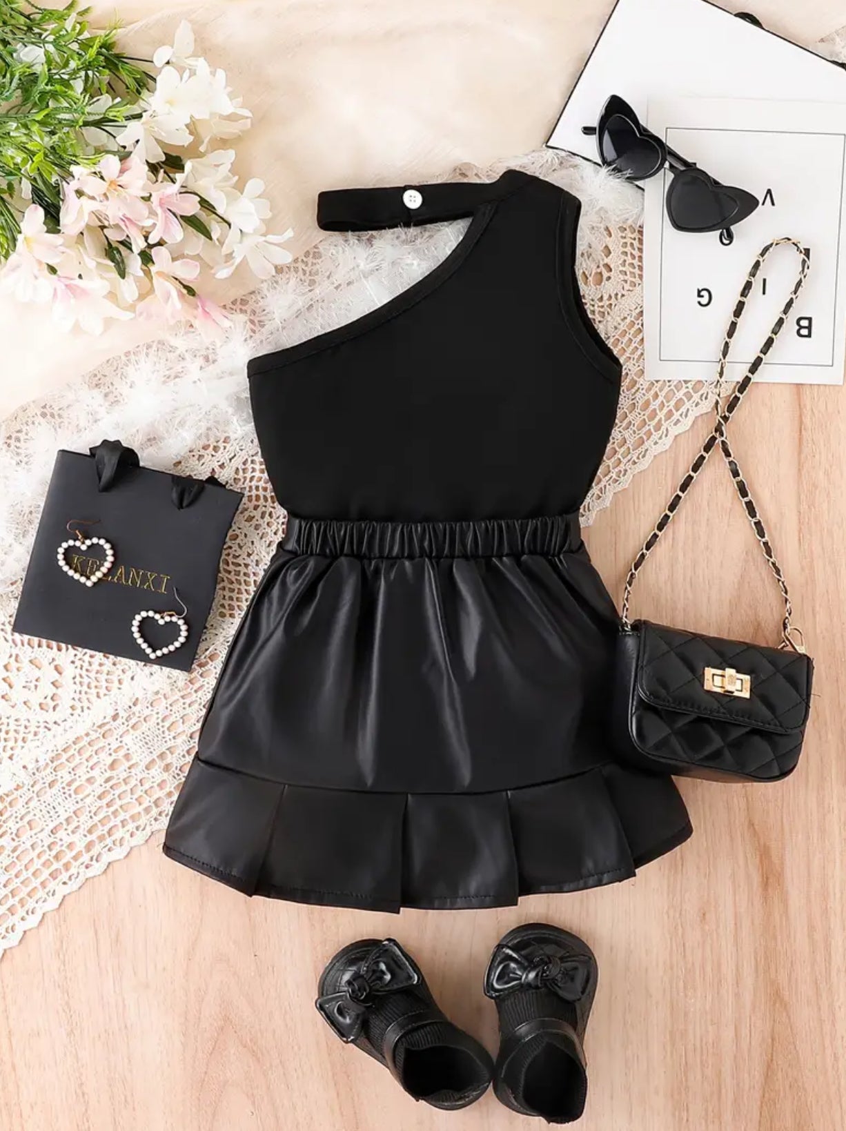 Cool Girls Chic Irregular Top & Fishtail Skirt Two-piece Set Street Summer Outfit