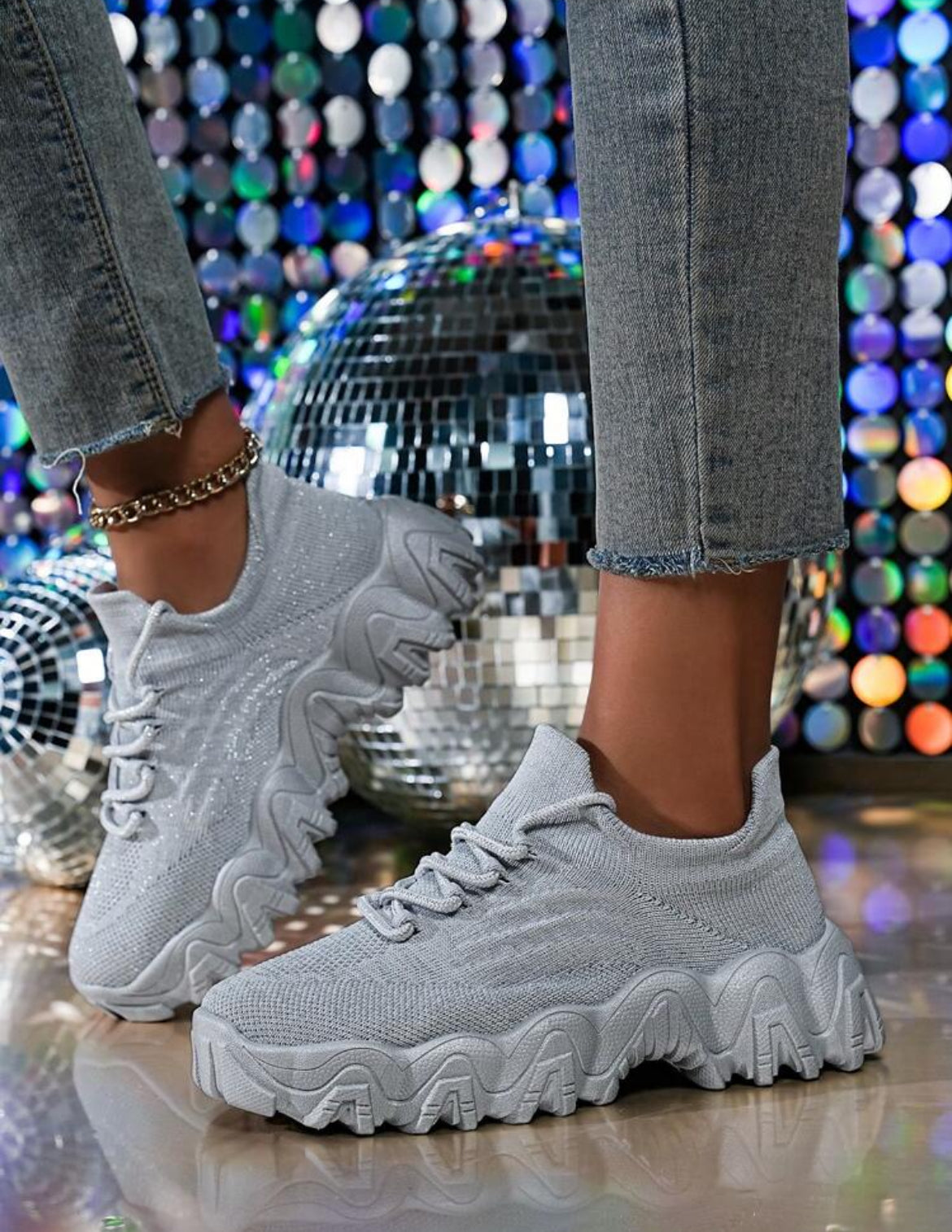 ‘Wave’ Sole Spot Detail Women’s Sneakers