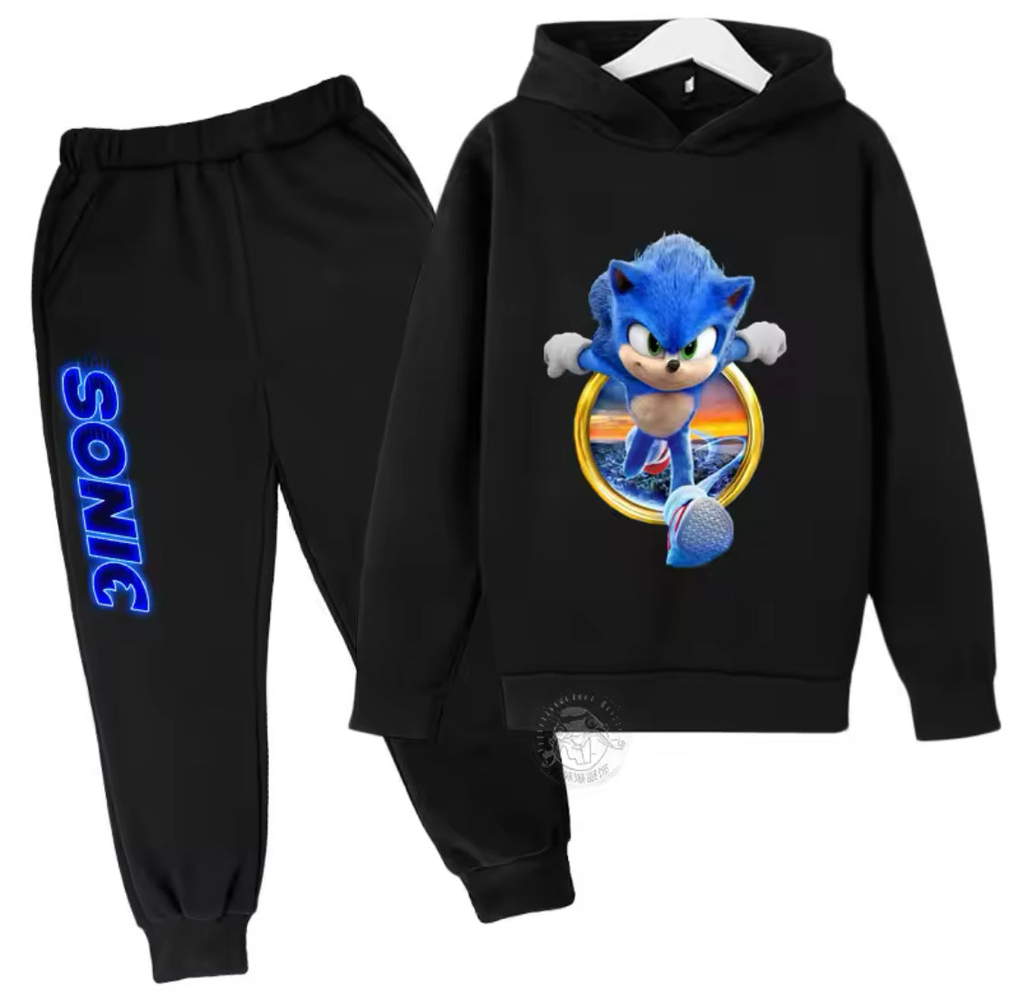 Sonic- Hoodie Set, 2pcs Hooded Sweatshirt + Sweatpants