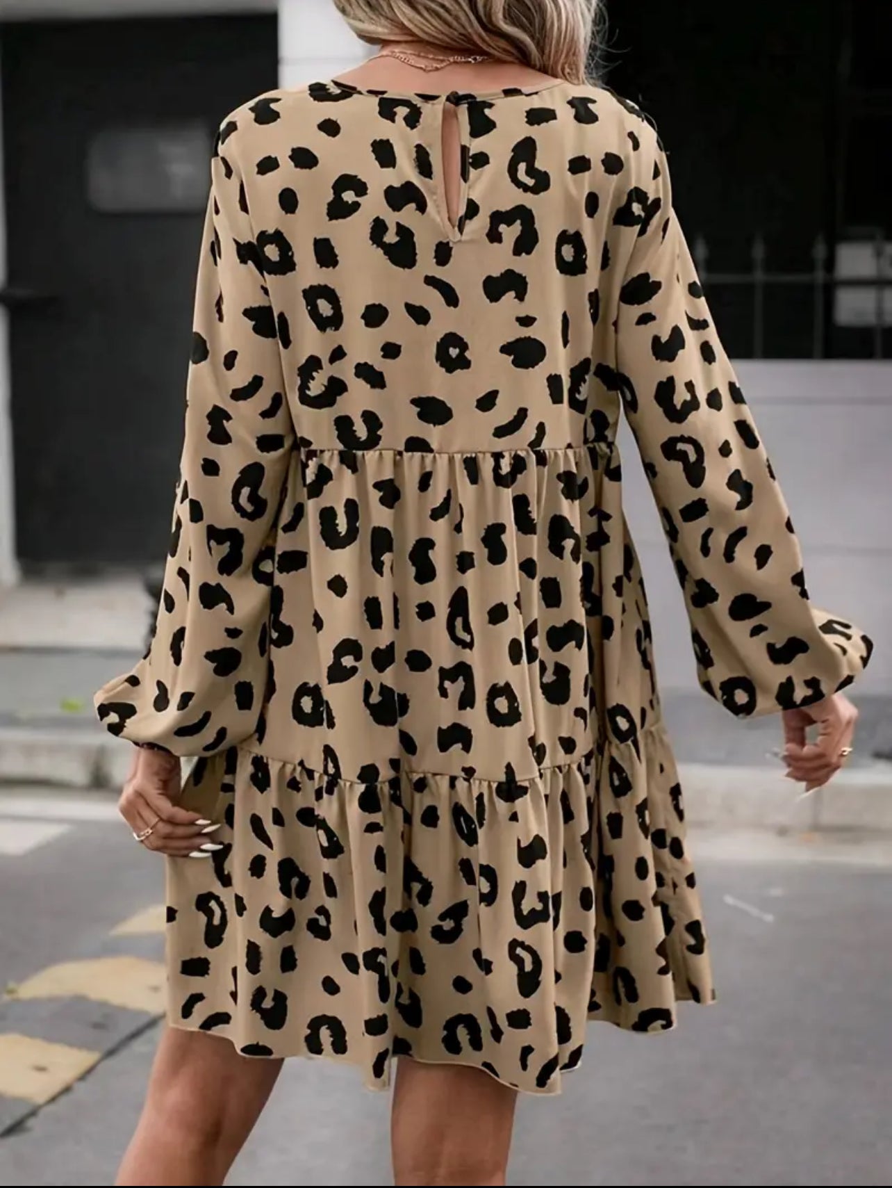 Leopard Tiered Chic Dress