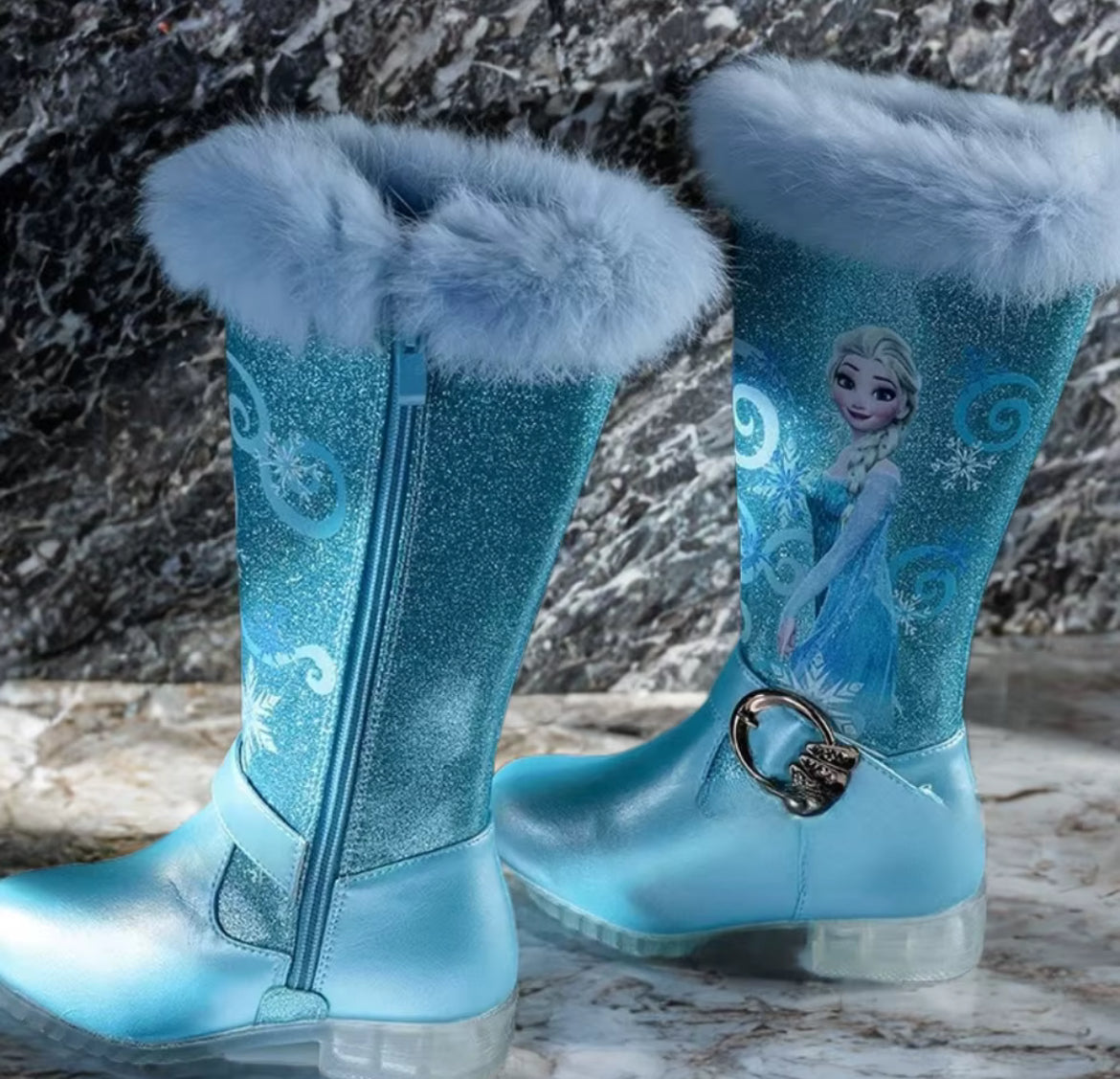 ‘PRINCESS ELSA’ Tall Low Heel Boots