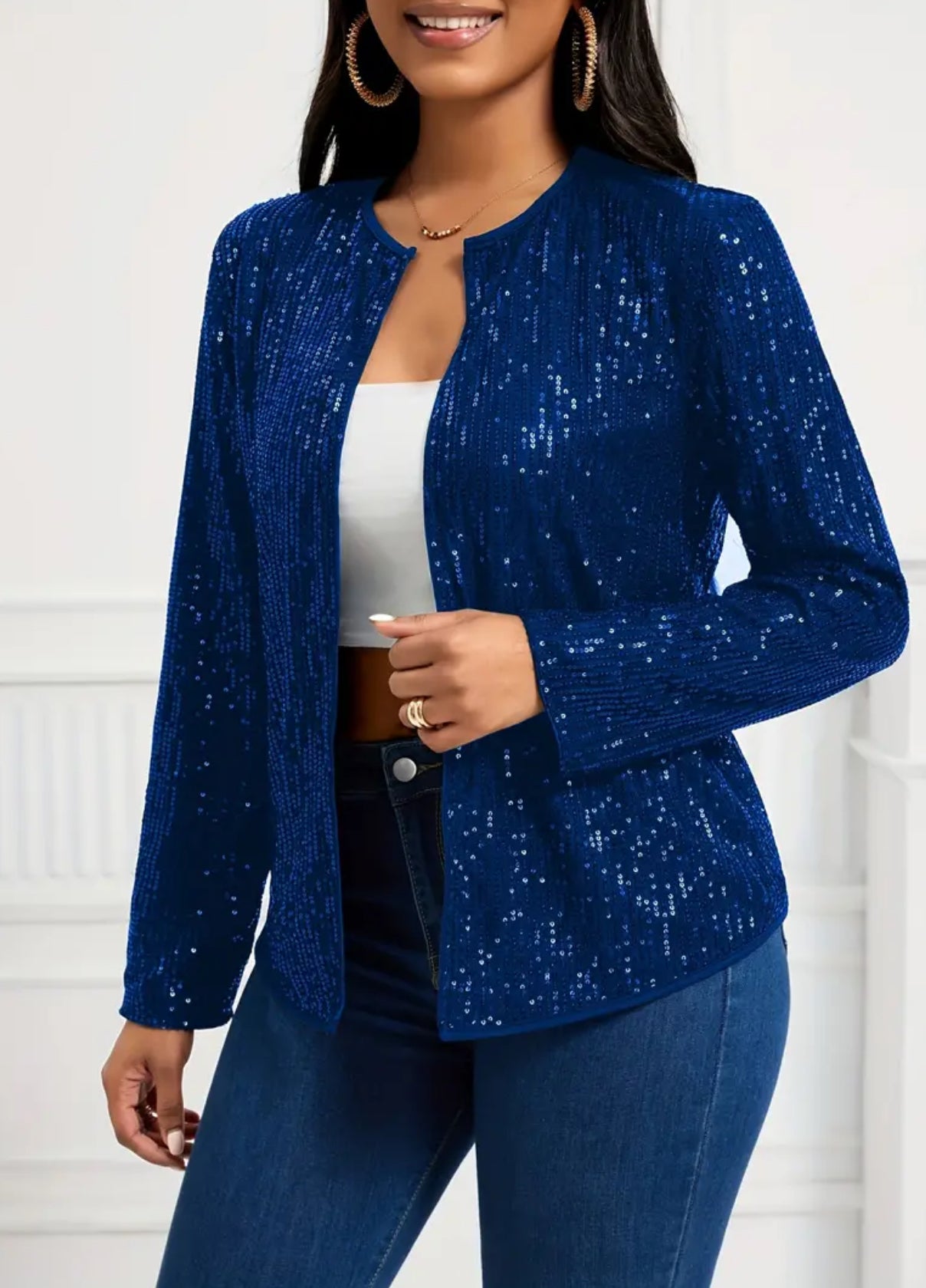 “Bling Jacket” Sequined Casual Long Sleeve Outerwear