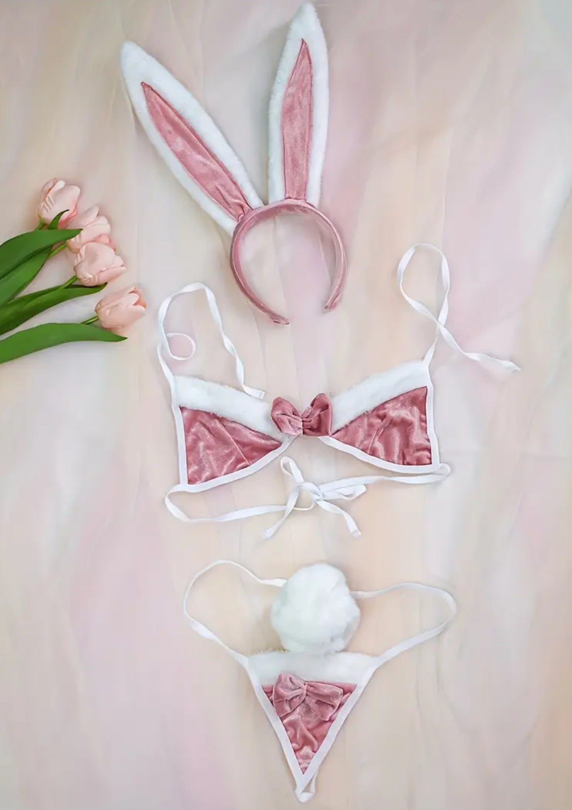 Women's Sexy Bunny Lingerie Costume with Bowknot Modish Kids Boutique Women's Sexy Bunny Lingerie Costume with Bowknot Modish Kids Boutique