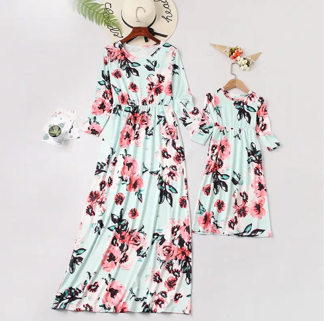 Blooms 🌷 Vestidos para mamá y yo, mangas largas