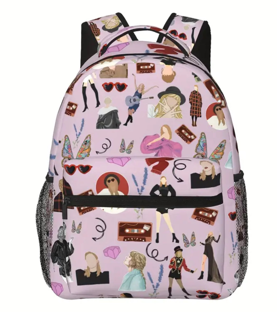 “Swifties Backpack” Music Singer Lovers, Large Capacity School/Laptop/Carry Bag