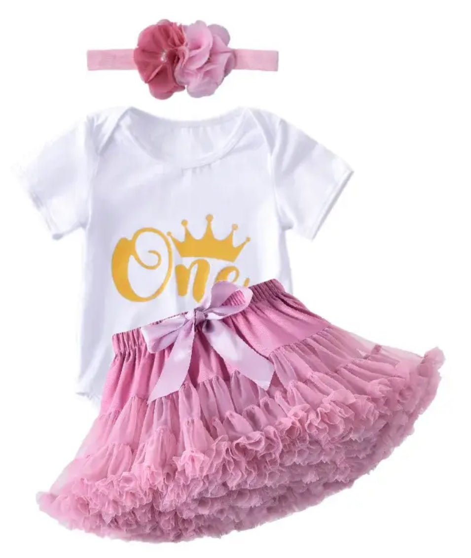 6-24M Baby Girls 1st Birthday Tutu Set 🎀