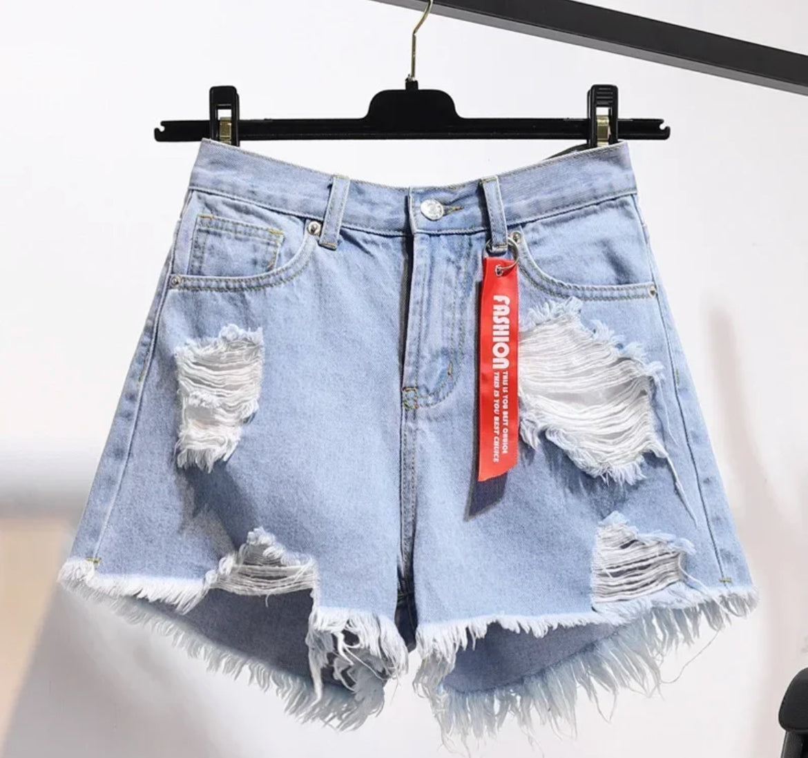 Fashion Blue, Denim, High Waist Loose Short