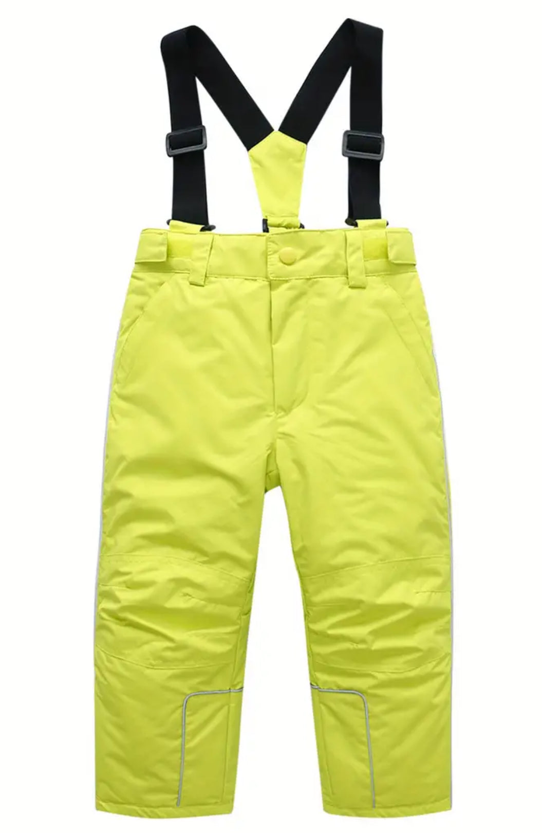 Children’s Solid Suspender Ski Trousers Set, Winter Protection + Sports Skiing