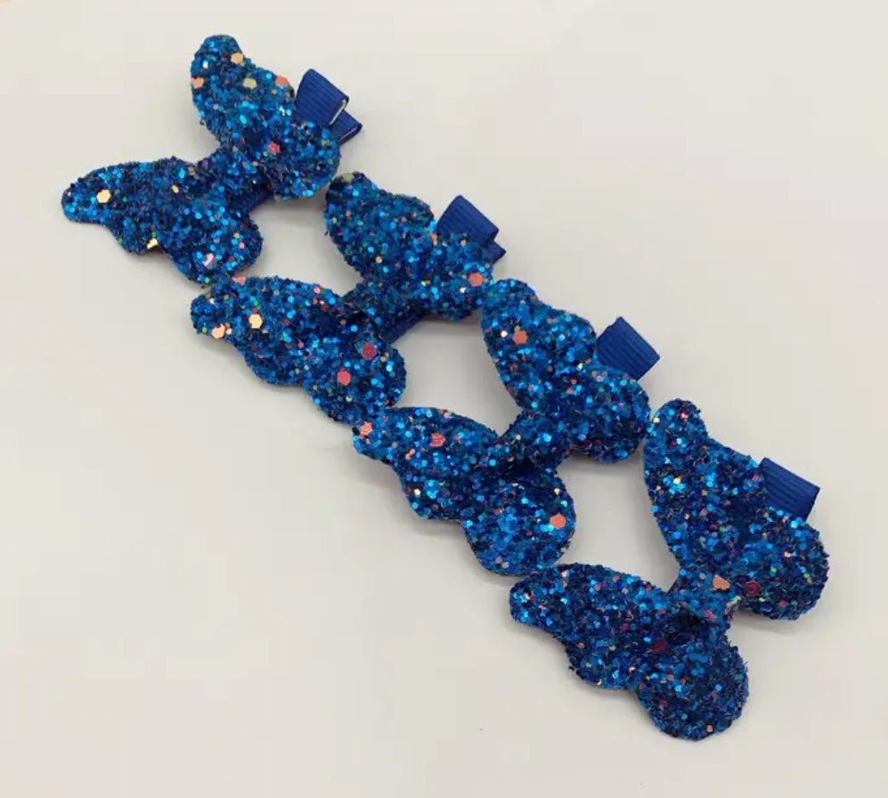 Glitter Bow, Side Clips Hair Accessories, 1 piece