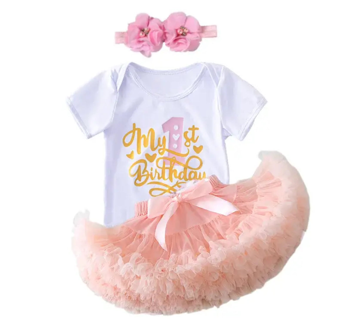 6-24M Baby Girls 1st Birthday Tutu Set 🎀