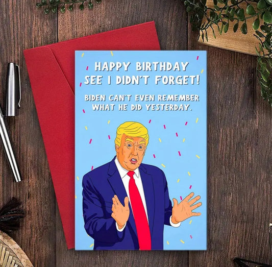 1pc, Funny Trump Greeting Card,Thank You Cards, Birthday Gift