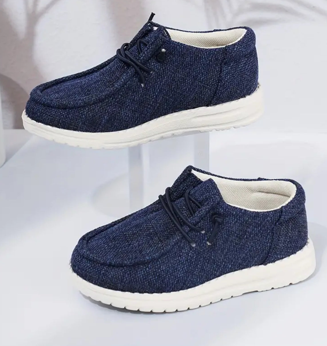 Boy's Trendy Solid Woven Knit Breathable Loafer Shoes