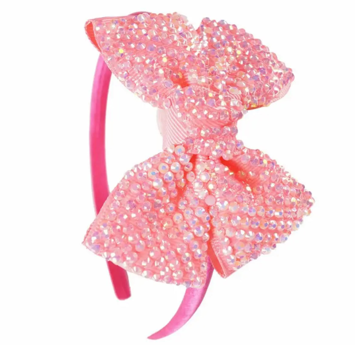 Princess Girls Rhinestone Bows Headbands Boutique Children Hair Bow Hairbands Tiara for Kids Children Party Hair Accessories