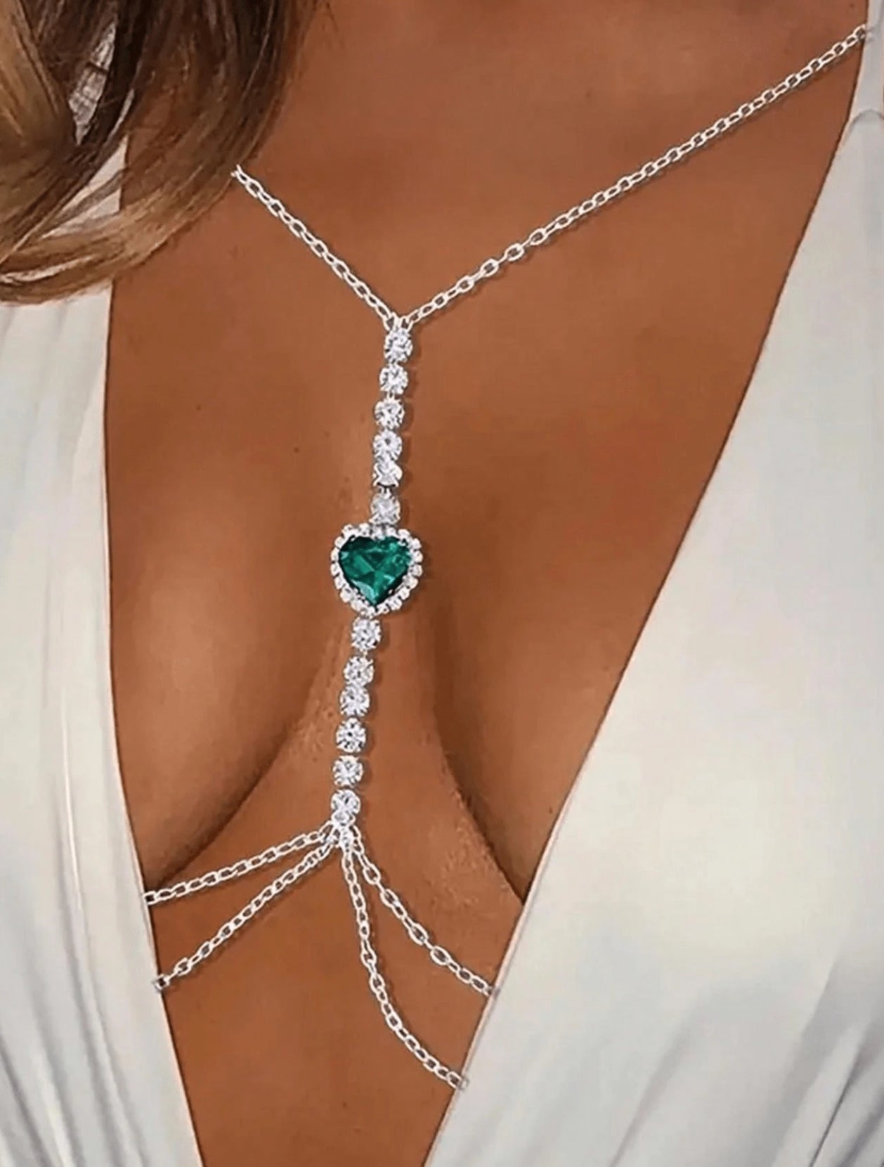 Sexy Rhinestone’s Bra Chain Accessory, Women’s