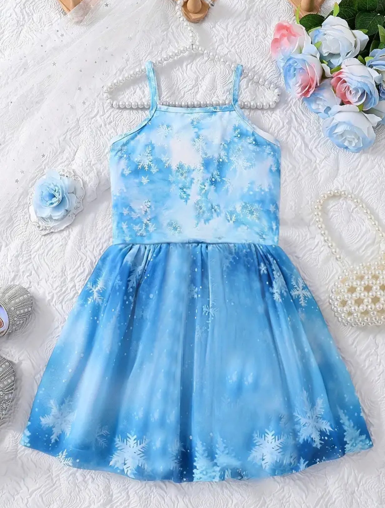 Frozen Princess, Bow Front Cami Dress