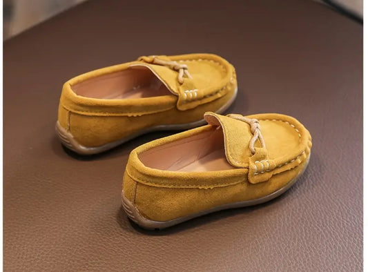 Casual Solid Color Low Top Slip On Loafer Shoes For Boys