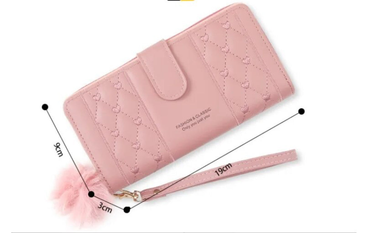 Fashion & Classic! Long Wallet Pu Leather, Coin Purse, Card Organizer, Cell Phone Wristlet Handbag