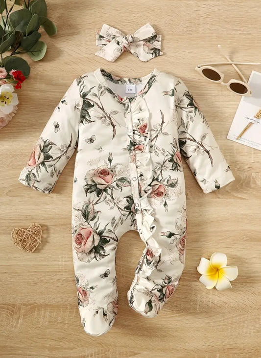 Girls, Infant Romper & Jumpsuit - Long Sleeve Onesie