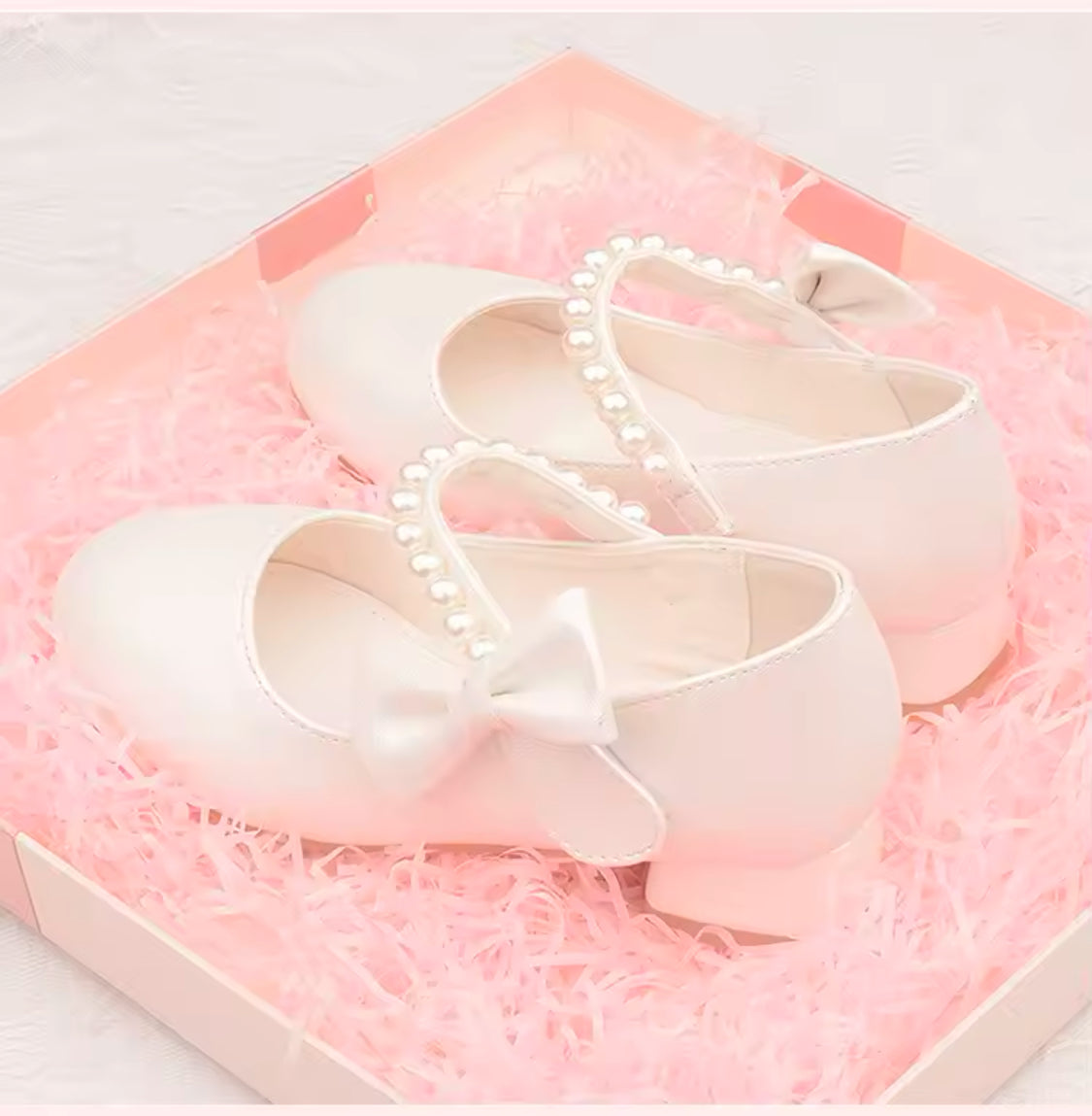 Girls ‘Bows & Pearls’ Shoes