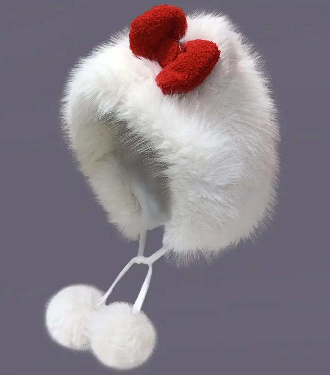 1pc “Hello Kitty” ♥️ Plush Protective Winter Warmth Hat with Bow