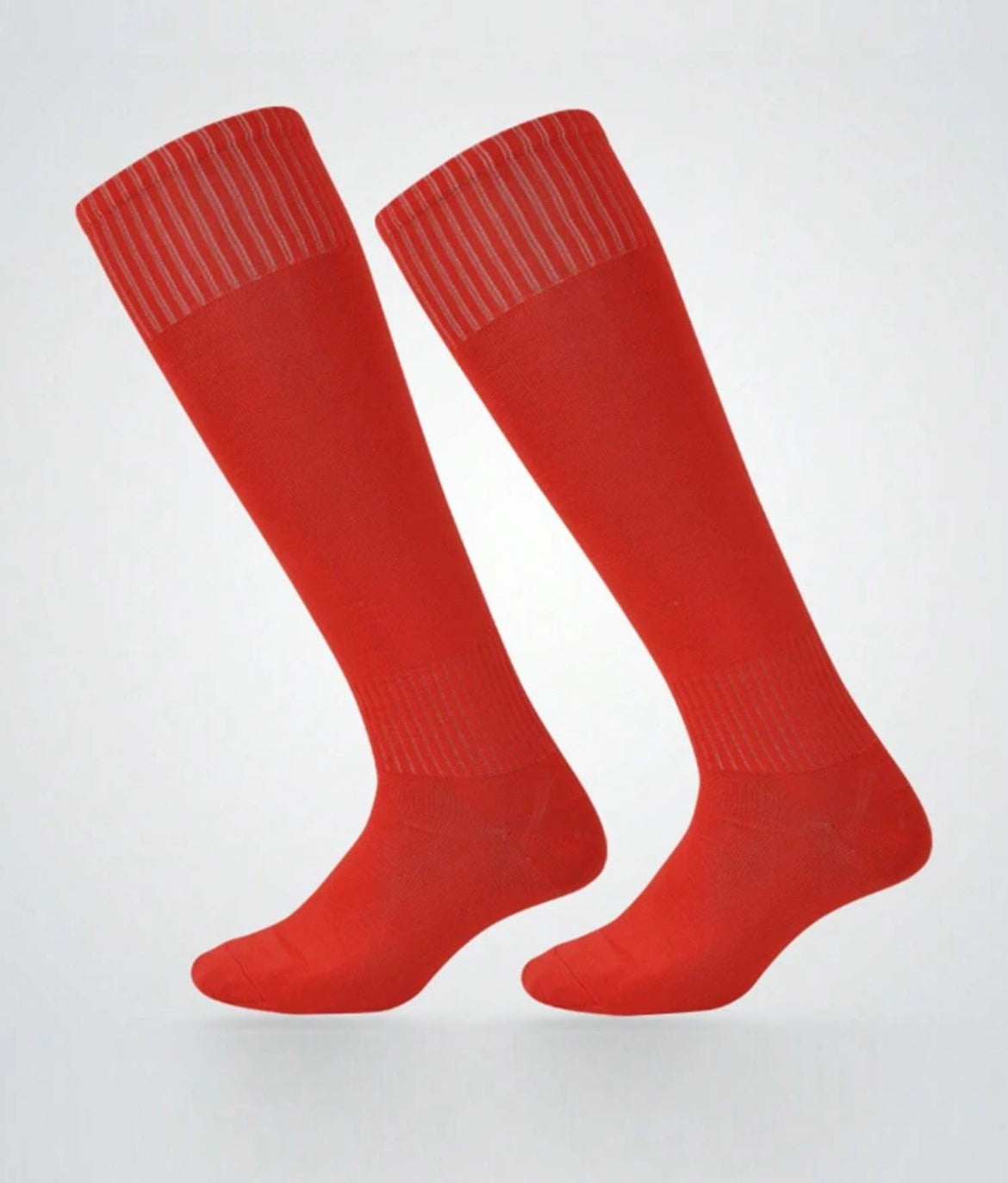 1pair High Elastic Breathable Soccer Socks,Solid Color Mid-Calf Sports Socks For Teens And Kids