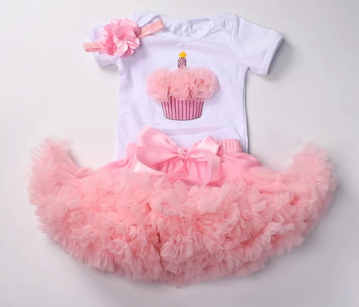 6-24M Baby Girls 1st Birthday Tutu Set 🎀