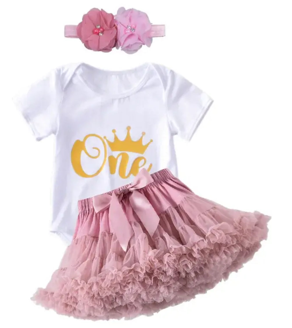 6-24M Baby Girls 1st Birthday Tutu Set 🎀