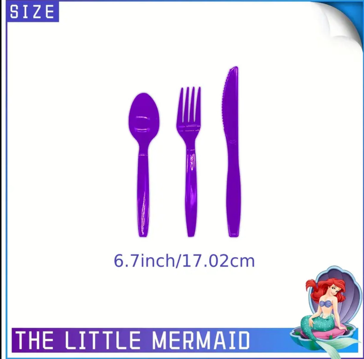 Disney Little Mermaid Princess Party Pack - 81Pc Disposable Tableware Set