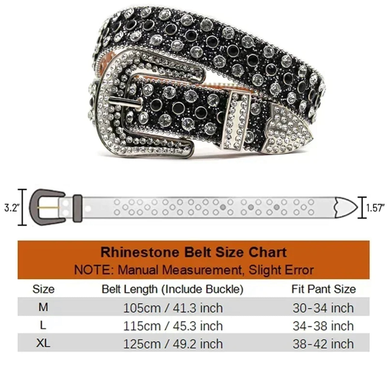 Hot Rhinestone Studded Belts Studded Leather Belts