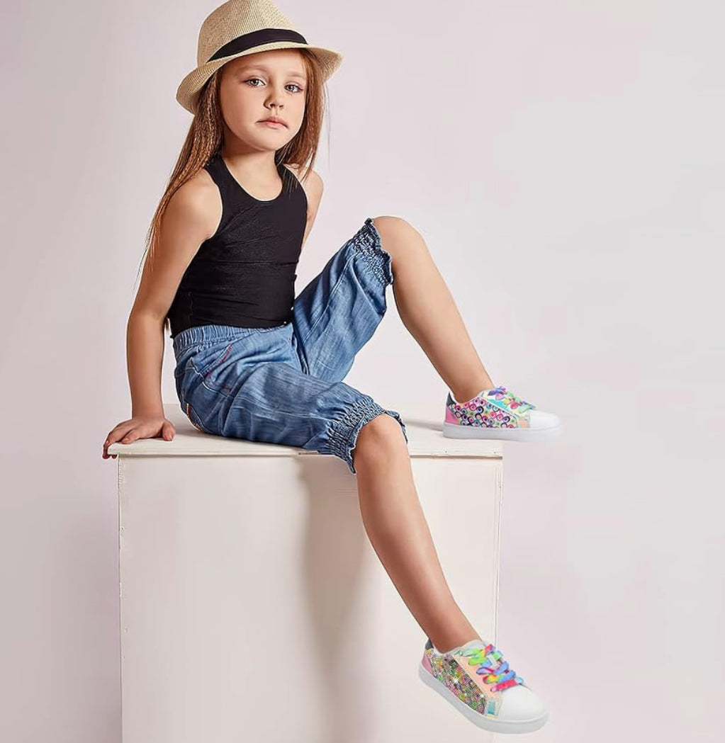 “Dreamy Rhinestone” Sneakers For Girls