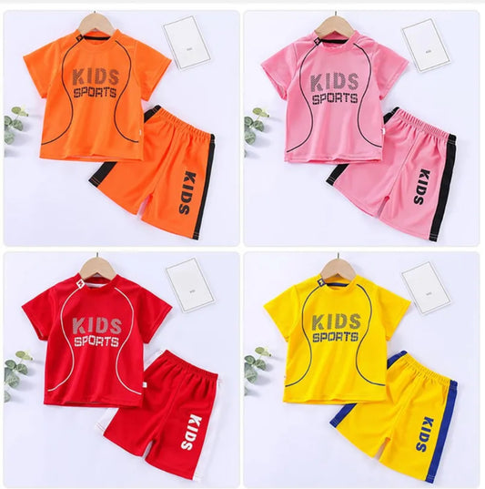 Conjunto de ropa de fútbol y baloncesto de manga corta, camiseta para niño o niña, de secado rápido y transpirable