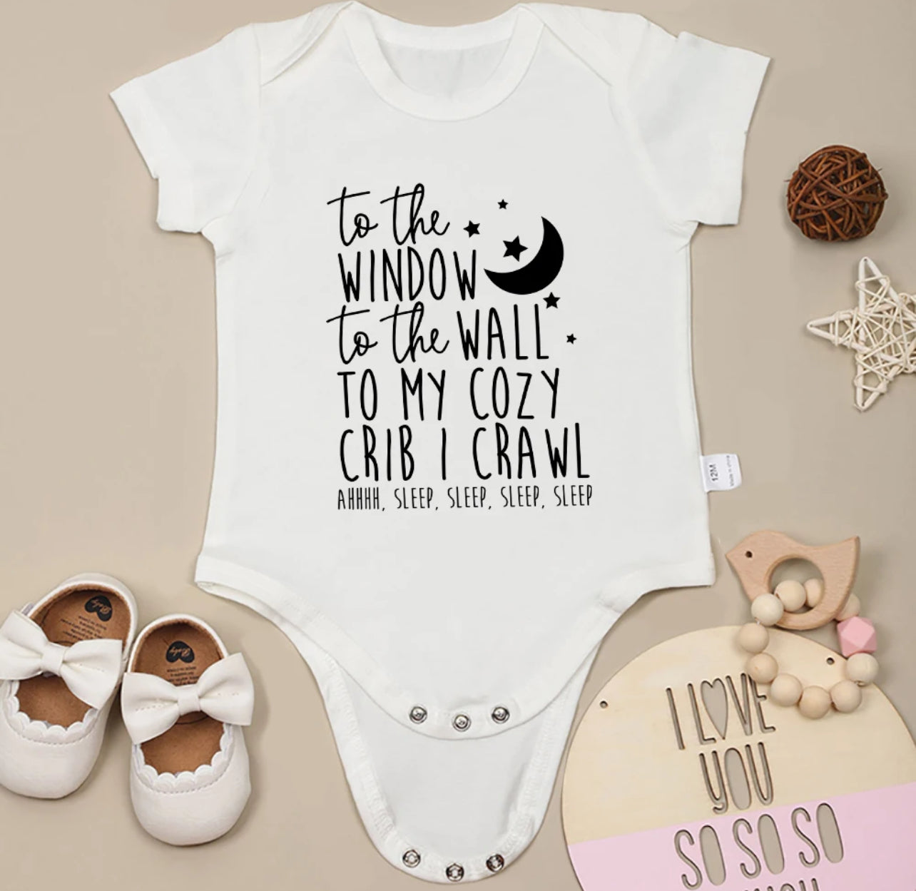 “To the Window To The Wall” Gender Neutral Onesie