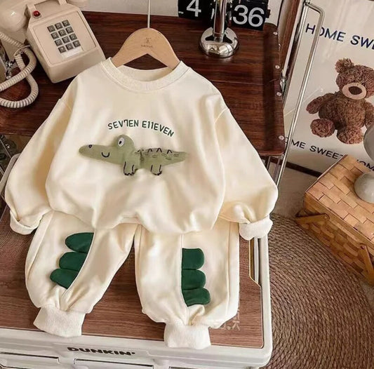 Alligator, Two Piece Set.   Sweater +Pant Baby Clothes Outfits